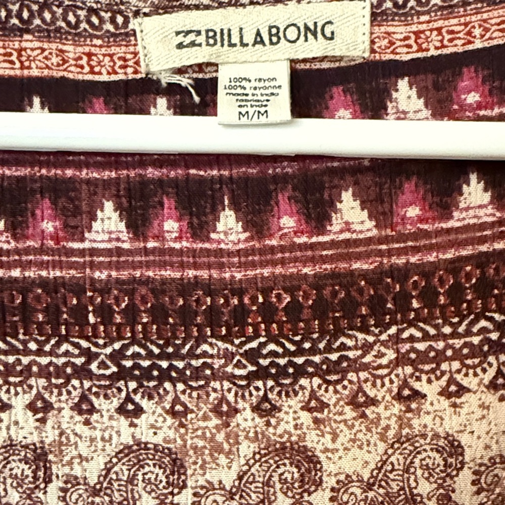 Billabong Women's Tunic - Pink and Black Pattern - Picture 2 of 4